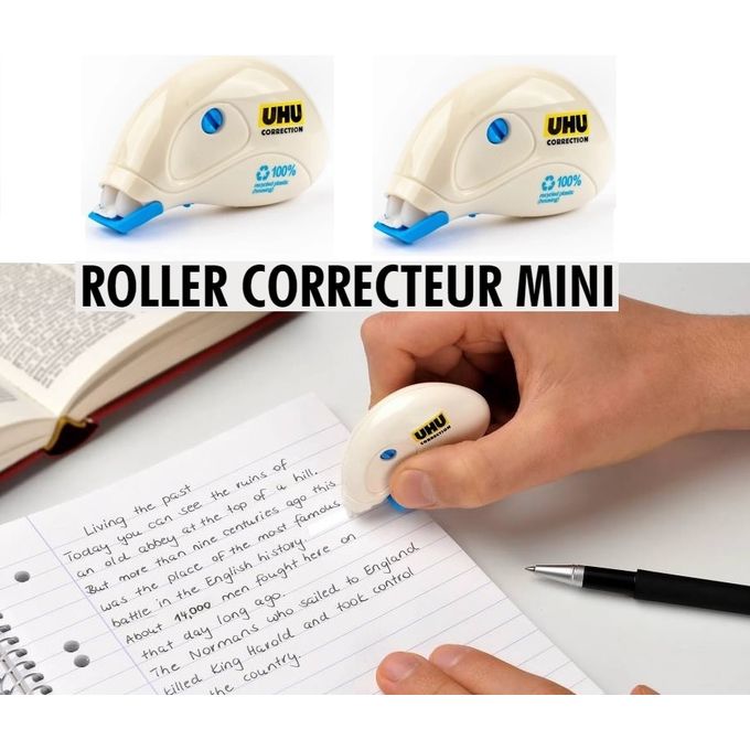 UHU 2 Roller Correcteur Mini,Corrections Rapides,Propres,Précises,très  pratique à prix pas cher