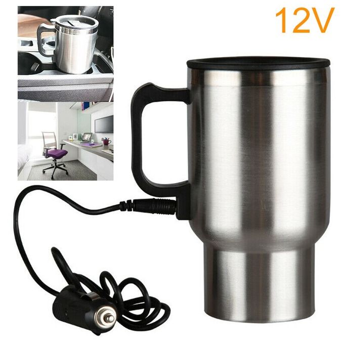 Generic Tasse Chauffante de Voiture Adaptateur Allume-cigare 12V Mug  Thermos en Acier Inoxydable pour Voiture à prix pas cher