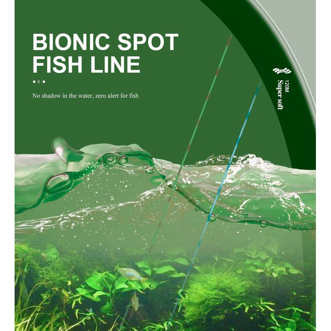 Generic Ligne De Pêche Invisible 120M, Revêtement en Fluorocarbone