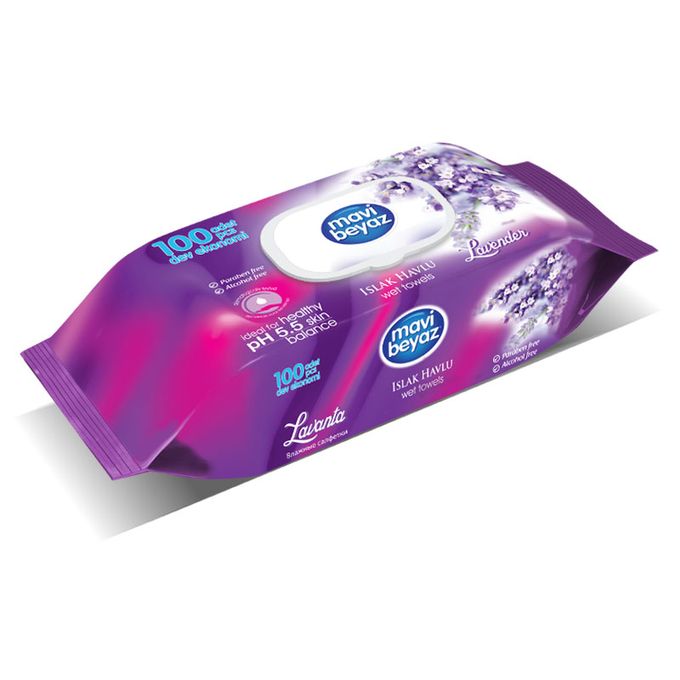 mavi beyaz Lingettes humides SANS ALCOOL