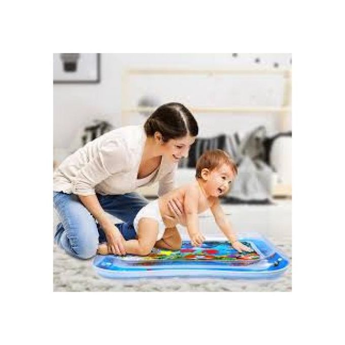 102*82CM Tapis d'eau Matelas sol gonflable jouet bébé éducatif en forme  tortue BLEU