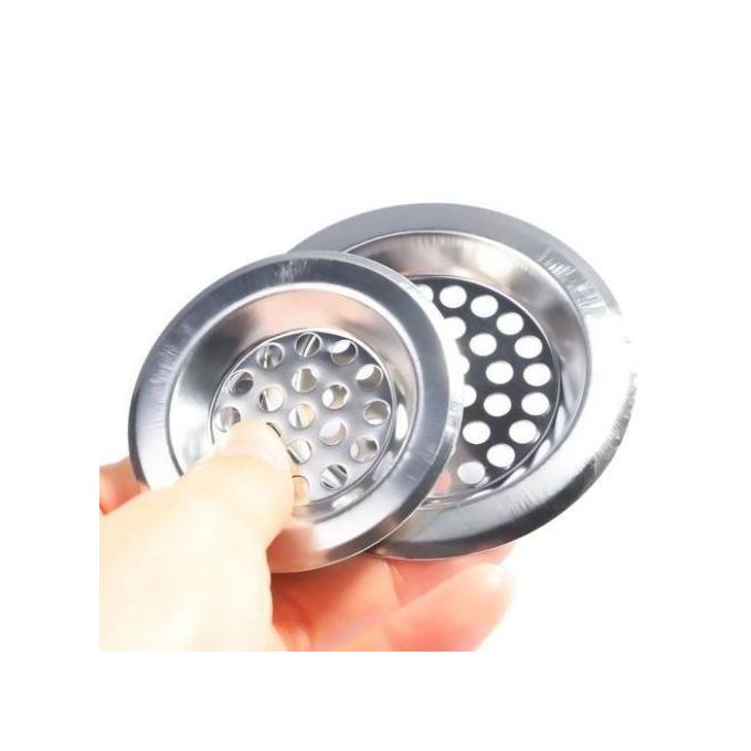 Lot De 4 Filtres Évier Acier Inoxydable - Grille Anti-Odeurs Et Anti-Bouchons - 7,5 Cm