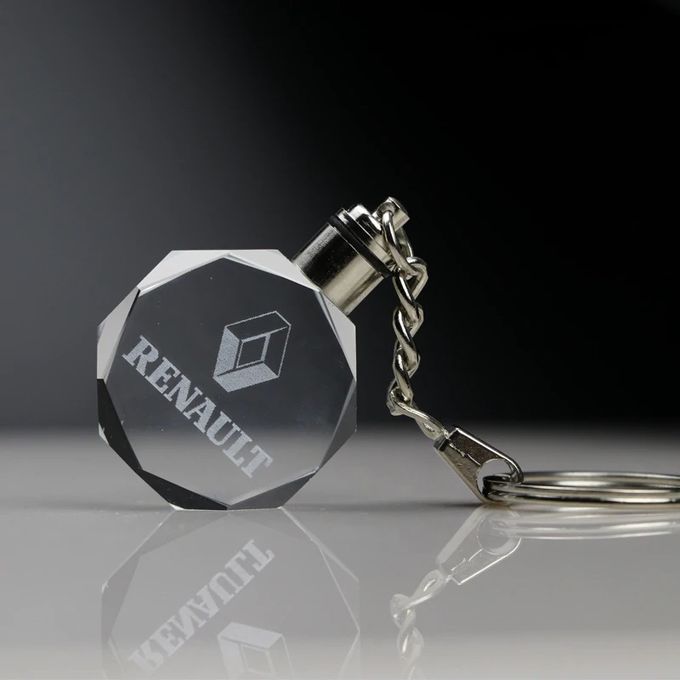 Generic Porte Clé en cristal avec LED Logo de voiture Renault sur Porte-clés  électronique Smart Change de couleur sans emballage à prix pas cher