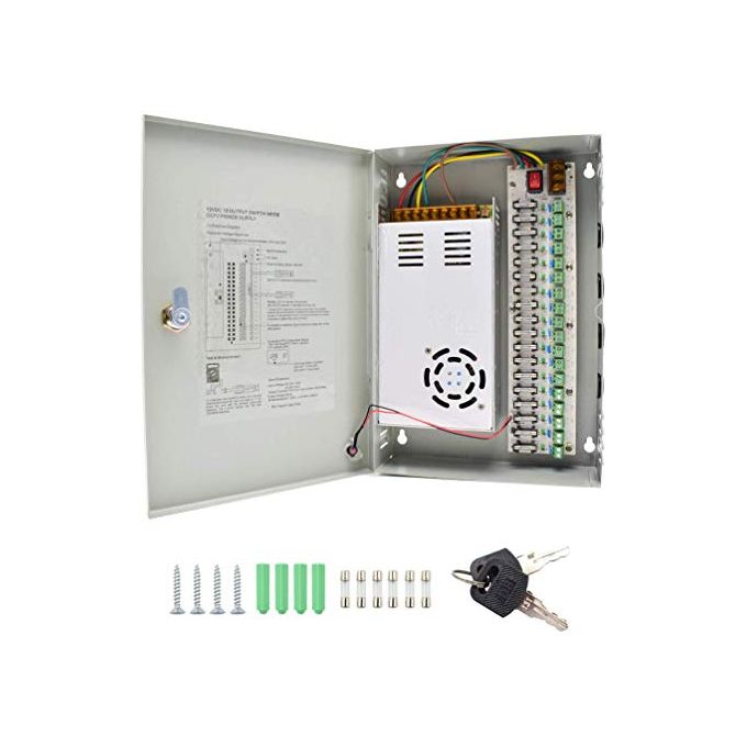 Bloc d'alimentation 12V 15A - Choisissez le bon boites d'alimentation CCTV  W-D-LINK pour votre système.