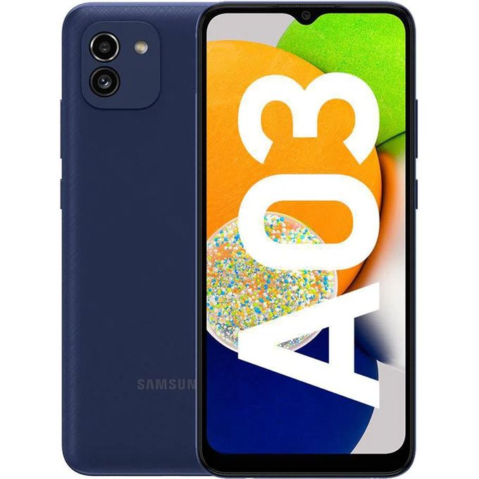 Galaxy A03 – 6.5" – 4 Go RAM – 64 Go ROM – 5000 mAh – 48 MP – Dual Sim – Bleu