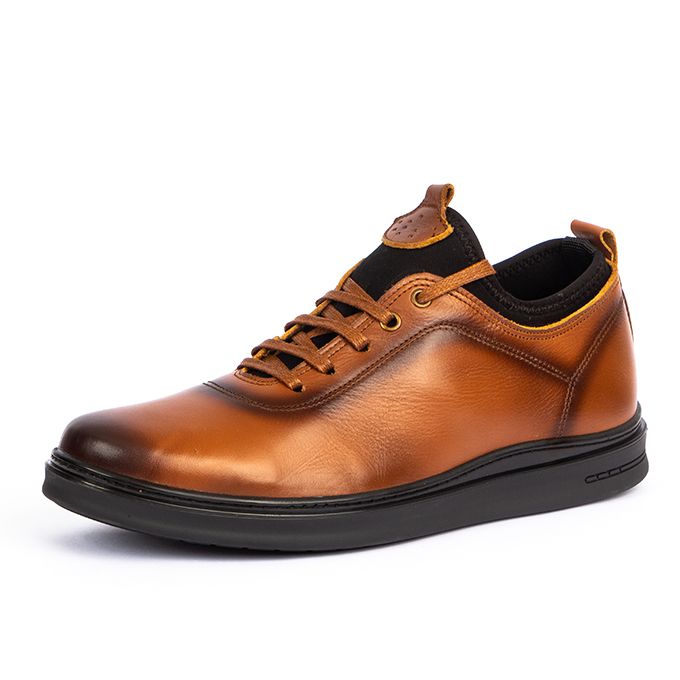 D'Urbano Chaussure D'Urbano en cuir et Stretch - Tabac.