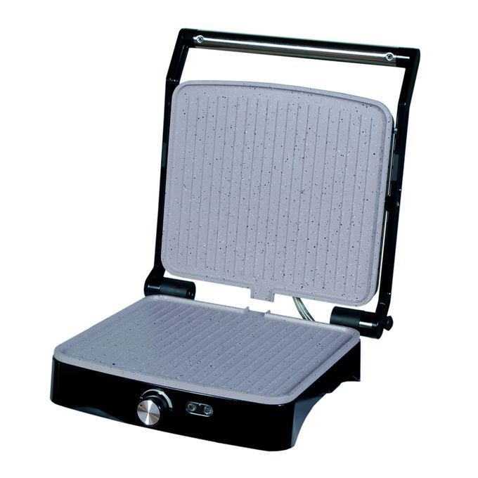 Panini Turbo Grill Granit antiadhesif Habillage Inox Ouverture 180 1300W
