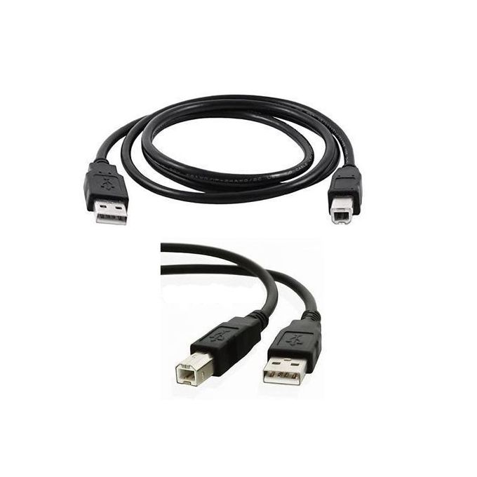 Cable Imprimante USB 2.0 A-Mâle vers B-Mâle, Câble Printer et Scanner-Noir
