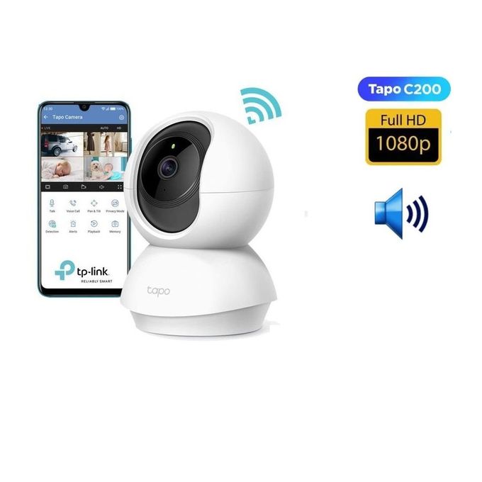 TP-Link Caméra de Surveillance WiFi 360° sans Fil audio micro C200