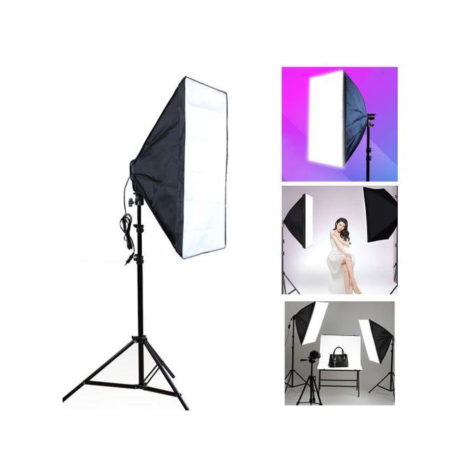 1 pièce Softbox Studio Photographie Professionnel Vidéo Photo 50 x 70 cm + Tripied 2m Approx - Pour Canon Nikon Sony Tous les appareils