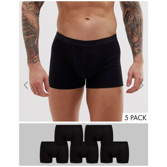 Generic Lot de 5 boxers taille basse Noir Cotton Bio Stretch a prix pas cher Jumia Maroc