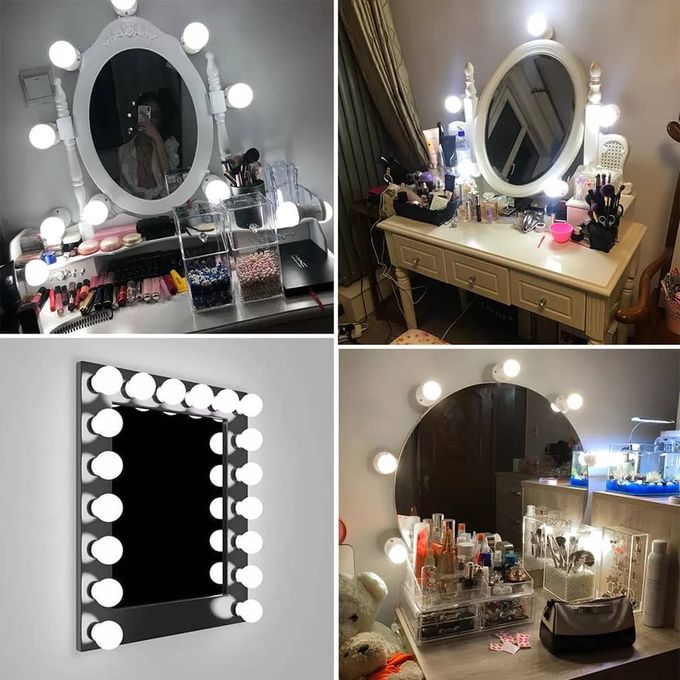 Generic 10pcs Ampoules Led pour miroir de maquillage, lumière à intensité  réglable, Style Hollywood, pour coiffeuse, salle de bain à prix pas cher