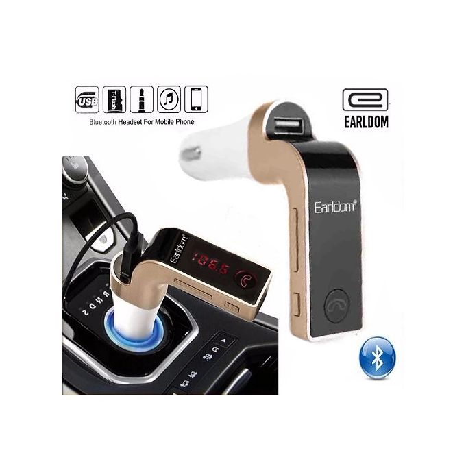 Bluetooth Voiture MP3, Chargeur telephone Allume Cigare, Carte SD, USB,  AUX,FM