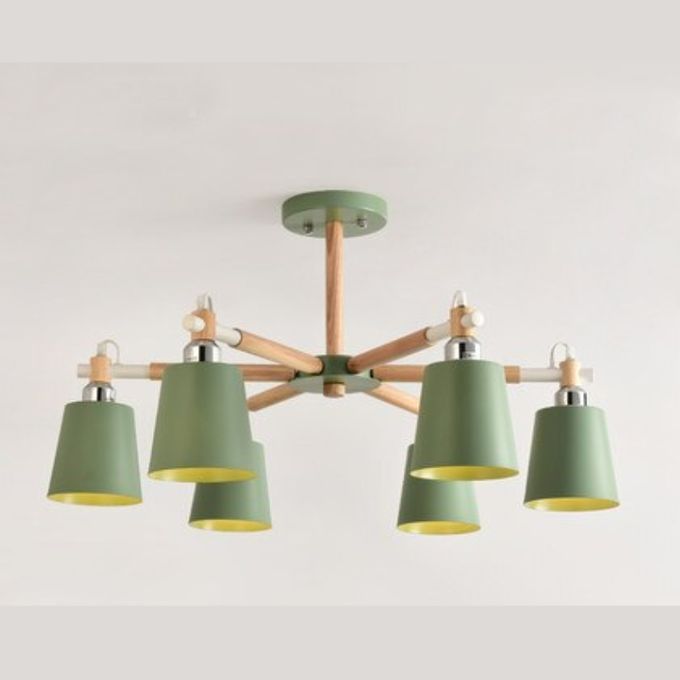 Marko Suspension Ridal verte,6 lampes