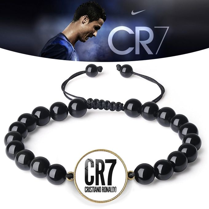Bracelet en perles cristiano ronaldo joueur foot ball real madrid m.united CR7