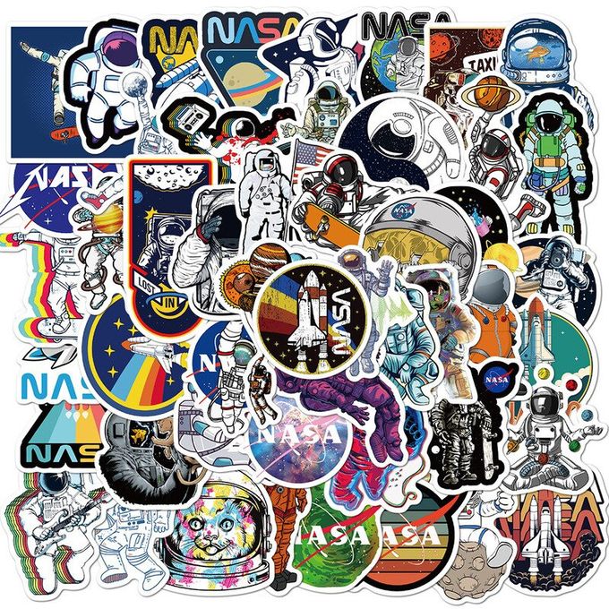 Nasa Space Agency Astronaut Planet Series Graffiti Waterproof Stickers Diy  Creative Toys,diy Materials - Temu United Arab Emirates