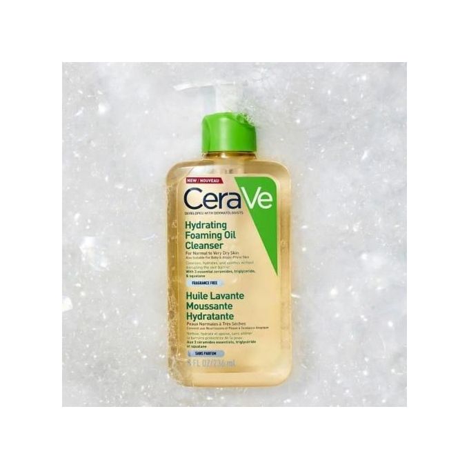 Cerave Huile Lavante Moussante Hydratante 236ml relipide et nourrit les peaux