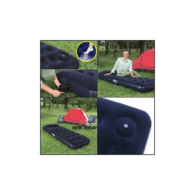 Bestway matelas gonflable avec pompe à pied intégrée 1 personne 185 x 76 cm