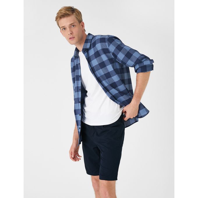 Koton Chemise À Manches Longues Homme - Bleu Marine