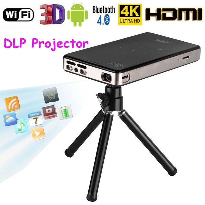 Mini Led Projector DLP Projecteur P09 4K 3D 2GB RAM 32GB ROM Android 9.0