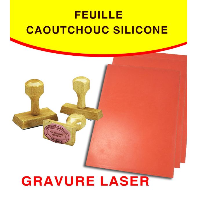 Generic Feuille caoutchouc silicone pour Tampon gravure laser à prix pas  cher