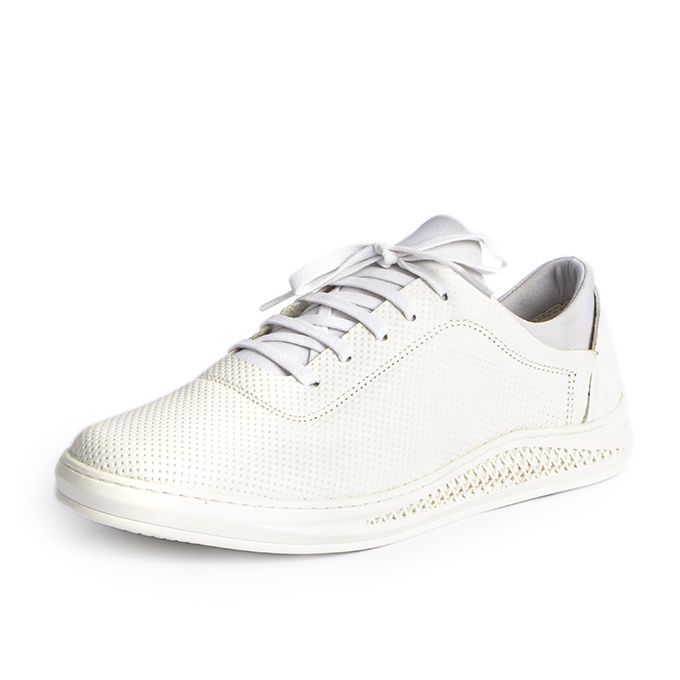 Baskets Stretch et cuir D’Urbano – Blanc | Prix Maroc