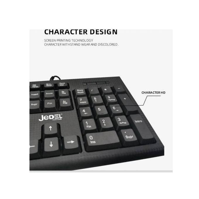 Jedel Clavier d'ordinateur bureau et pc portable keyboard USB Azerty  Français Arabe à prix pas cher