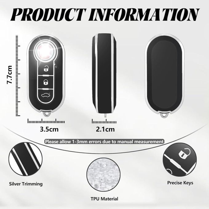 HIBEYO Coque de protection pour clé de voiture - Convient