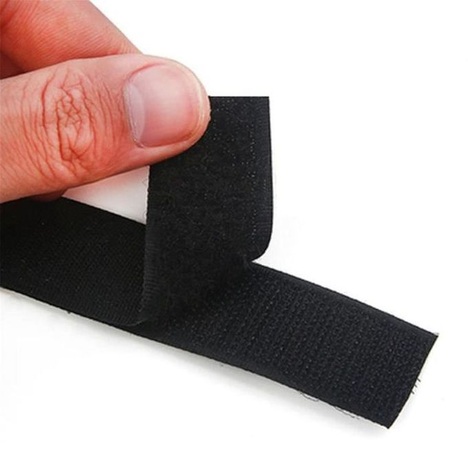 Verlofix velcro autocollant 2 x 100 cm noir 