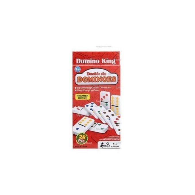Ensemble De Dominos Rétro 28 Pièces – étui EVA Rigide, 4 Supports Bois – Jeu Familial Voyage
