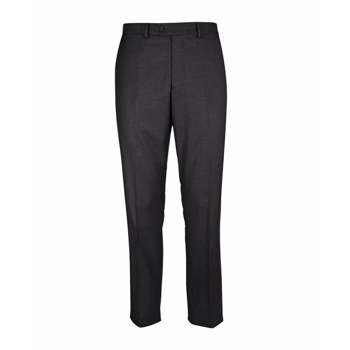 Viccini Pantalon de Ville en Tissu à Micro Motif Pied-de-poule (Regular Fit) - Marron