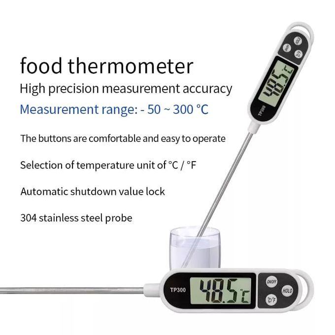 Generic Thermomètre Numérique Digital, TP300 TP 300 Blanc Viande