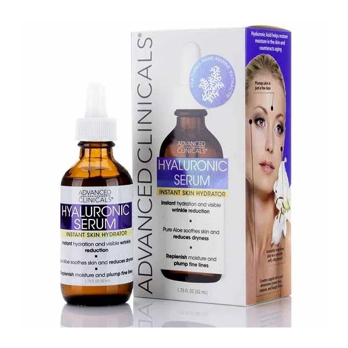 Advanced clinicals Serum Hyaluronic, Hydratation + réduction des rides 52ML > Made in USA