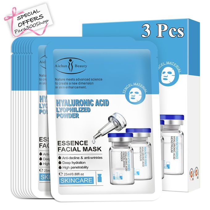 Aichun Beauty Ps~ 3 Masque blanchiment hydratant acide hyaluronique lyophilzeow poudre réparation Facel feuille masque
