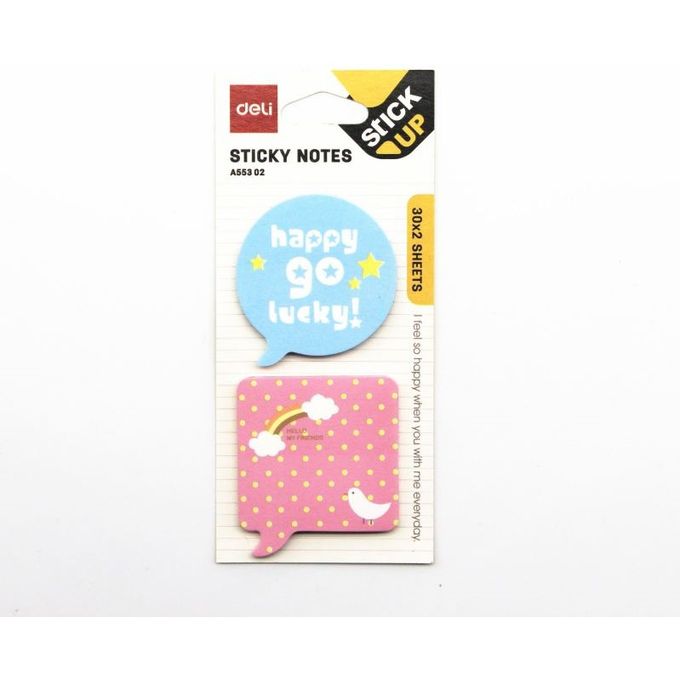 Deli Post it Stick UP Sticky Notes Néon forme ronde et carré 51 x 51