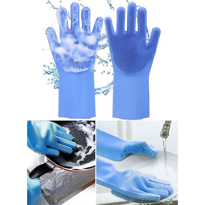 Generic Gants de Nettoyage Gants en Silicone Multifonctions Gants de Cuisine  & Vaisselle à prix pas cher