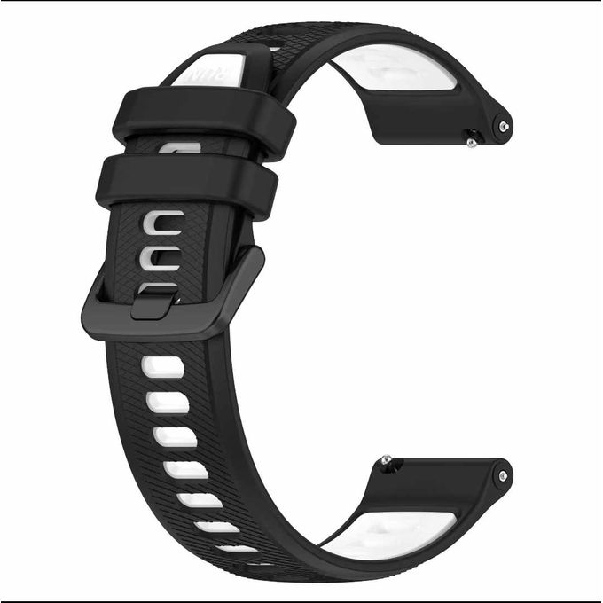 Bracelet pour montre intelligente Garmin Forerunner - 12 + 8,7 cm de long,  20mm de large, silicone, noir