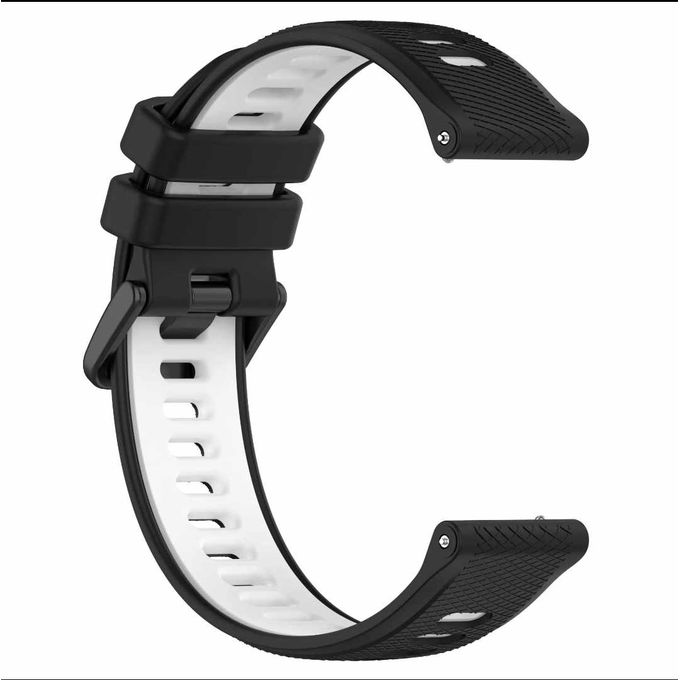 Pour Garmin Forerunner 255 22 mm Bracelet de montre de couleur unie en  silicone texturé (bleu nuit)