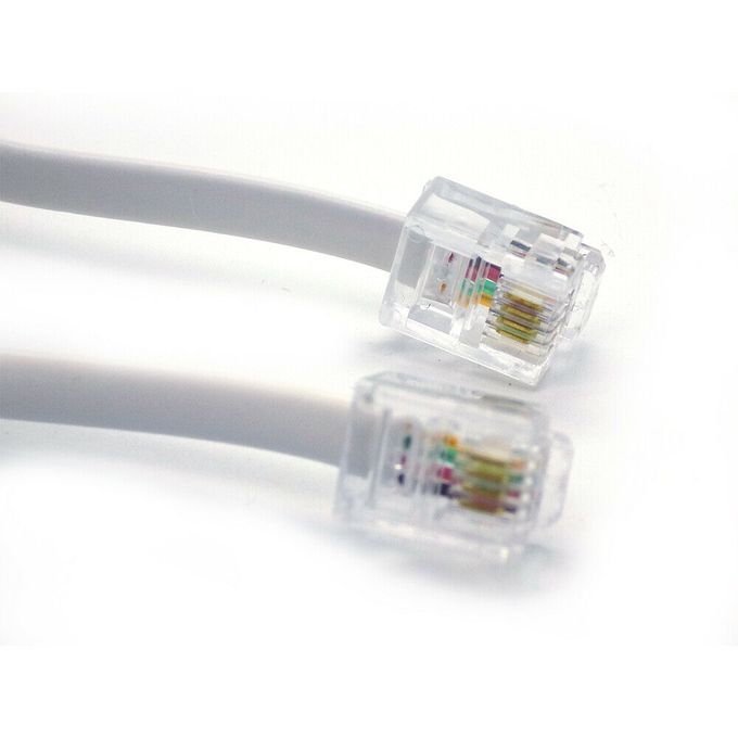 Generix Cable RJ11 3M - Cordon Téléphonique pour Téléphone Fix, ADSL,Fax..  3 Mètres RJ11 à prix pas cher