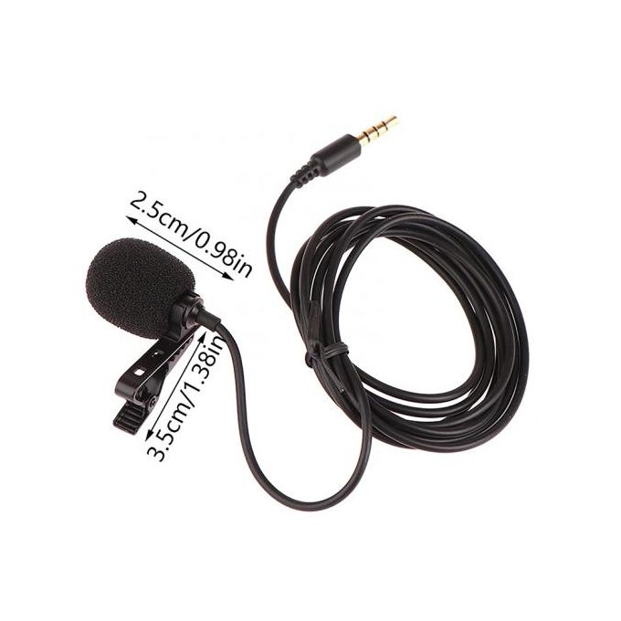 1/2 pièces/ensemble micro pince-on collier cravate téléphone portable  Lavalier Microphone micro pour ios Android téléphone portable ordinateur  portable tablette enregistrement, ✓ Meilleur prix au Maroc et ailleurs