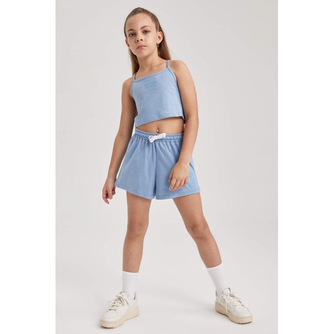 Defacto Girl Crop Top Shorts 2-Pack Set