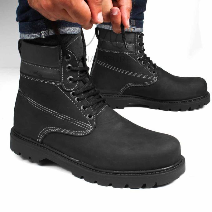 MaChaussure RIVER -Bottines à lacets - Noir