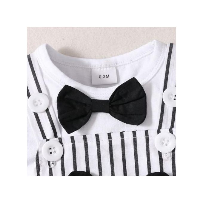 Generic Vêtements bébé garçon: barboteuse et T-shirt avec papillon-  Vêtements enfants à prix pas cher