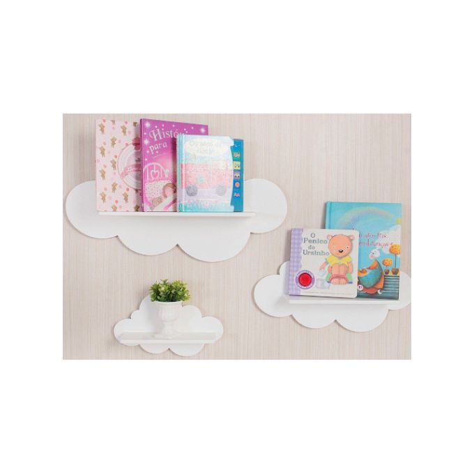 Generic Etageres Blanc Pour Chambre Fille Bebe Pack De 3 Nuages A Prix Pas Cher Jumia Maroc