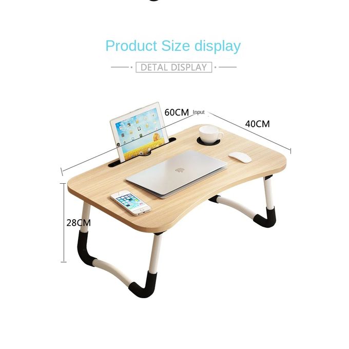Generic Table Portable de lit pliant bureau dortoir lit, petit déjeuner d'ordinateur  à prix pas cher