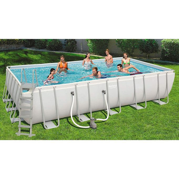 bestway piscine hors sol bestway avec cadre en acier et pompe filtrante gris 732 x 366 x 132 cm ref 56470 a prix pas cher jumia maroc