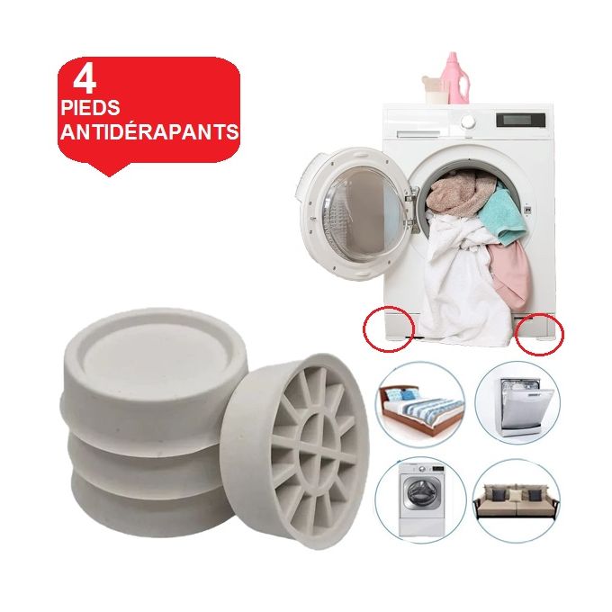 Tapis antidérapants pour Machine à laver, Anti-bruit, pour pieds,  réfrigérateur, Anti-vibration, pour la cuisine et la salle de bain, 2/4  pièces, ✓ Meilleur prix au Maroc et ailleurs