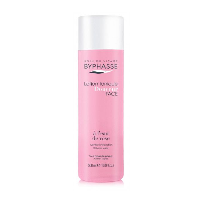 Byphasse Lotion tonique Douceur , Tonique à l'eau de rose 500 ml