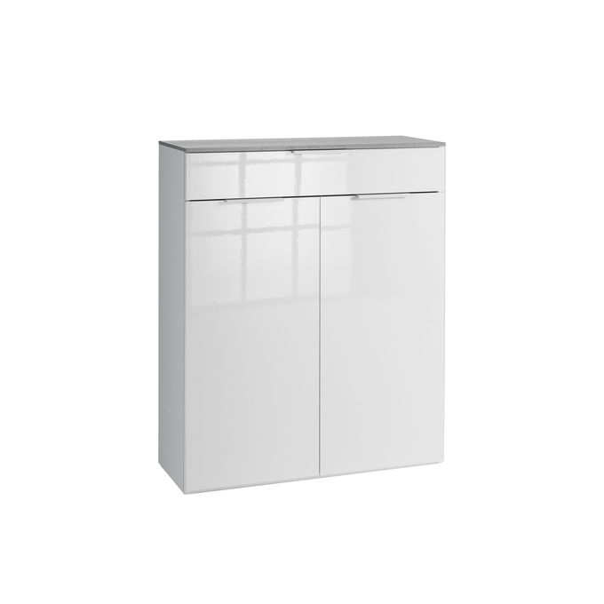 Kitea Commode GALAVERNA  2 portes et 1 tiroir Blanc