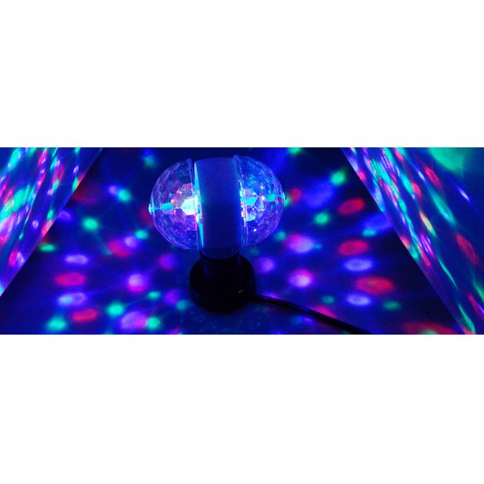 Generic LED 6W Rotating Bulb Light with Dual Head Magic Stage Disco ...